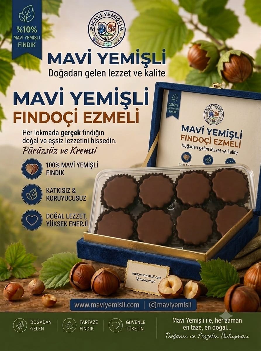 Mavi Yemişli Fındoçi Ezmeli Çikolata Kaplı Fındık Ezmesi