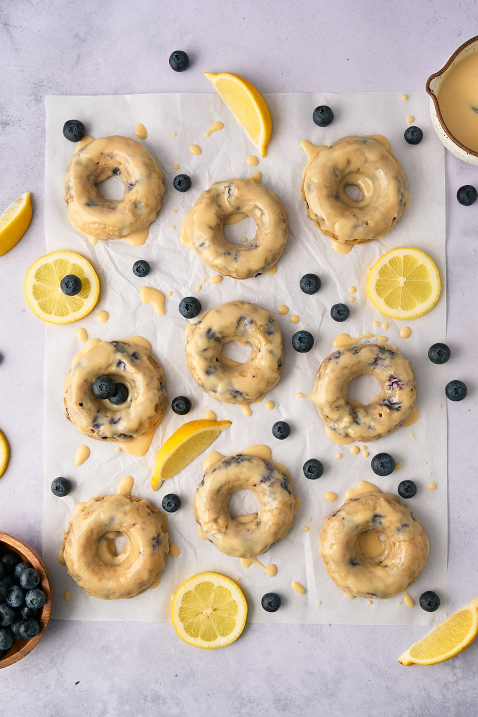 Limonlu Yaban Mersinli Proteinli Donut